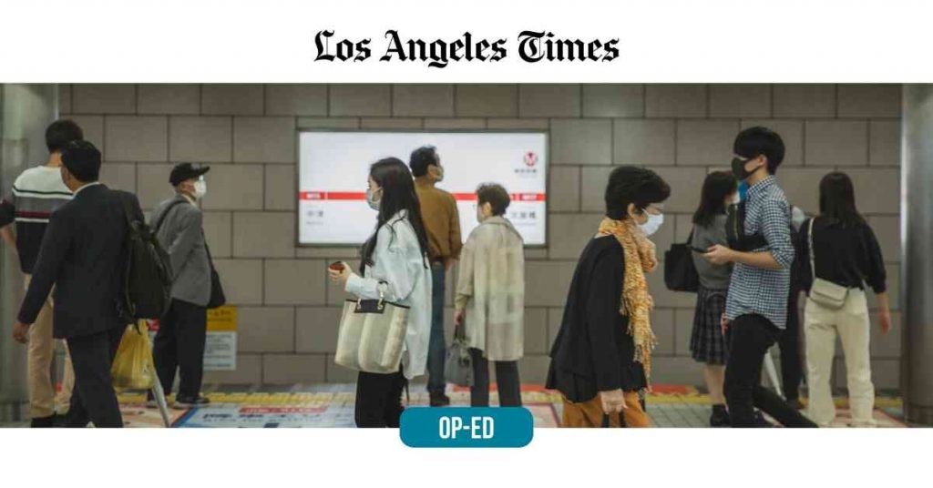A crowd in a subway station